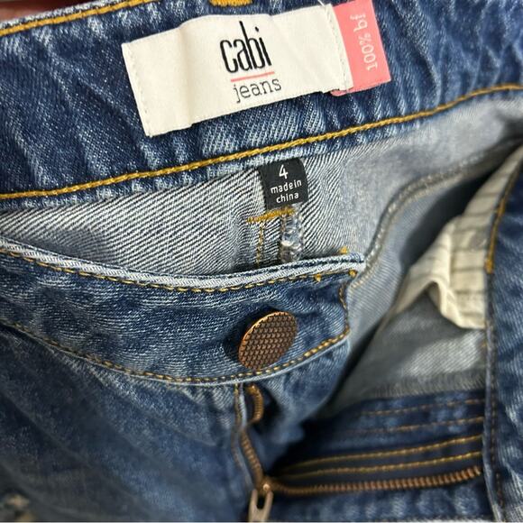 Cabi 100% Bf Boyfriend Distressed Cotton
Jeans Style 4152 Size 4 Nwot - Picture 10 of 11
